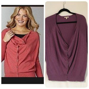 Eileen Fisher Lavender Drop Neck Cardigan